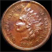 1866 Indian Head Penny CLOSELY UNCIRCULATED