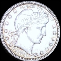 1905-O Barber Silver Quarter UNCIRCULATED