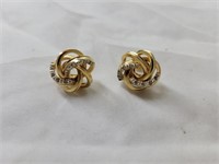 14K gold ear rings, .203oz