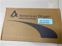 American Dryer Automatic Hand Dryer, 120V, White