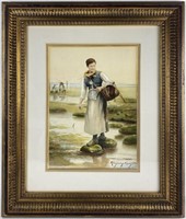 Daniel Ridgway Knight Watercolor & Print