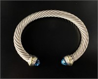David Yurman 14K Gold & Sterling Cable Bracelet