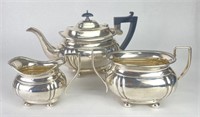 (3) Piece Sterling Silver Tea Set Hallmarked