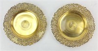 (2) Late19th Century Sterling Silver Vermeil