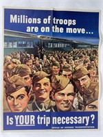 WW2 Poster Millions Of Troops Are On The Move