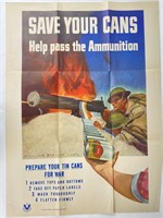 WW2 Poster - Save Your Cans Help Pass The