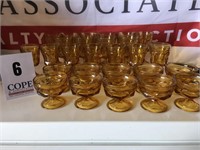 Mega Lot of Vintage Amber Glassware