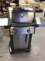 Weber grill with cover and propane tank