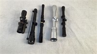 (5) Assorted rifle scopes
