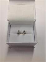 14k white gold Diamond stud Earrings