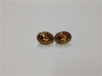 Antique 14k yellow gold Citrine screw back Earring