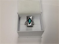 Native American  Silver Shadow box style Ring