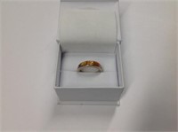 Sterling Native American Band Ring w/ 3 channel