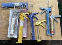 (7) Lot Caulking Guns & Trays