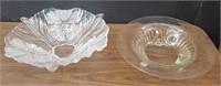 Pair of cut glass bowls