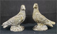 Pair of metal bird figures