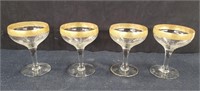 Set of 4 vintage Champagne glasses