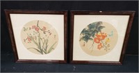 Pair of signed, framed Chinese paintings