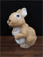 Cement garden rabbit figurine