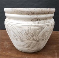 White ceramic planter