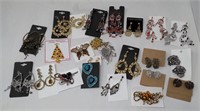 Group of earrings and pins Box Lot