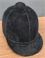Black equestrian helmet approx. 7" x 10" x 7"