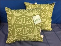 Pr of New Green Accent Pillows