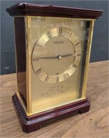 Seiko battery-operated mantel clock