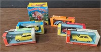 Group of 6 toy cars and toy tricycle Box Lot