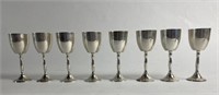 (8) Sterling Silver 4" Cordials 14.8 ozt