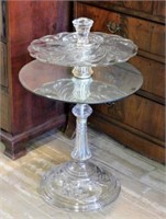 Cut Glass and Mirrored Display or Side Table.