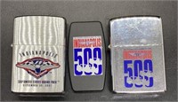 Indianapolis 500 Zippo Lighters And Knife