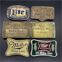 Vintage Beer Advertising Belt Buckles