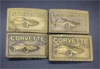 Vintage Brass Corvette Belt Buckles