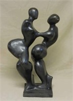 Contemporary Modernist Bronze Figural Sculpture.