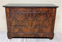 Louis Philippe Style Flame Mahogany Commode.