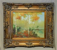 Autumnal Landscape Oil on Canvas.