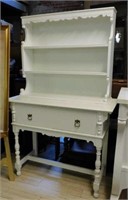 English Painted Wooden Plate Dresser.