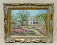 "Southern Charm Oil on Canvas, Signed Linda Sauls.