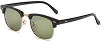 Luenx Clubmaster Half Frame Polarized Sunglasses