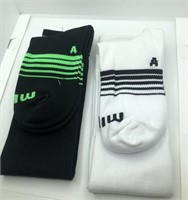 Mitre Adult Soccer Neon Green/Neon  2-Pack Socks