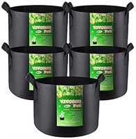 VIVOSUN 5-Pack 10 Gallon Grow Bags Heavy Duty