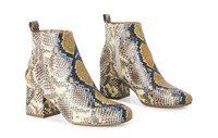 New George women's snake high heeled ankle boots