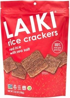 New 2 bags Laiki Crackers Red Rice Crackers, 100g