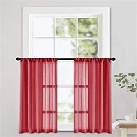 MrTrees 2pcs 36inch Red Curtains