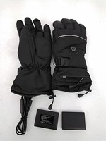 Used size large heated gloves with battery packs