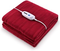 Electric Blanket Heated Full Size - Red Wine