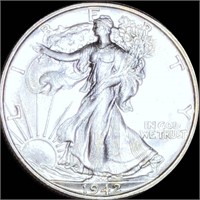 1942-D Walking Half Dollar CLOSELY UNCIRCULATED