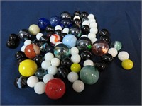 Lot of 75ish Marbles Various Sizes