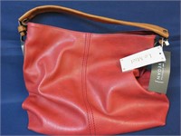 Le Miel Vegan Red and Brown Purse